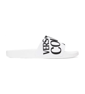 Versace Jeans Couture Slippers met glijbaanbodem wit