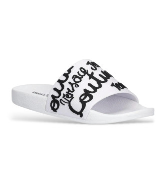 Versace Jeans Couture Infradito con logo bianco