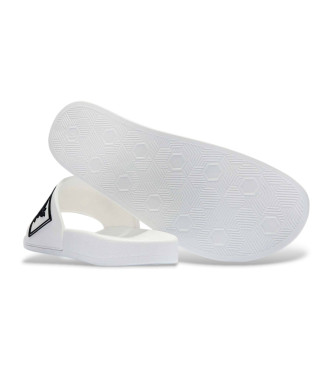 Versace Jeans Couture White logo flip-flops