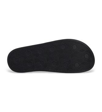 Versace Jeans Couture Black logo flip-flops