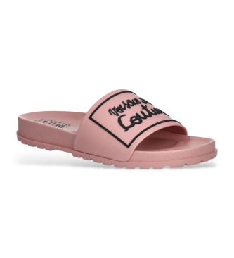 Versace Jeans Couture Flipflops med rosa logotyp