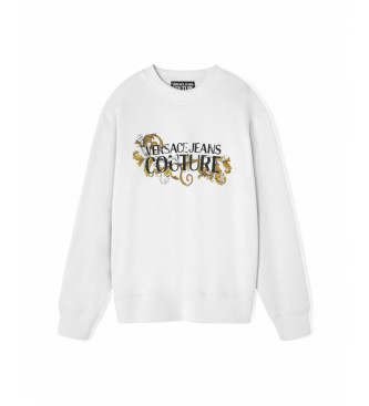 Versace Jeans Couture Sweatshirt med standardskrning och vit logotyp