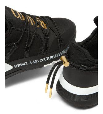 Versace Jeans Couture Scarpe da ginnastica dinamiche nere, dorate