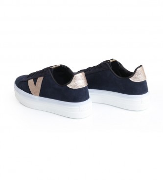 Victoria Sneakers con piattaforma Barcelona blu navy