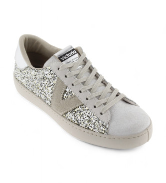 Victoria Scarpe da ginnastica Berlin con glitter argento