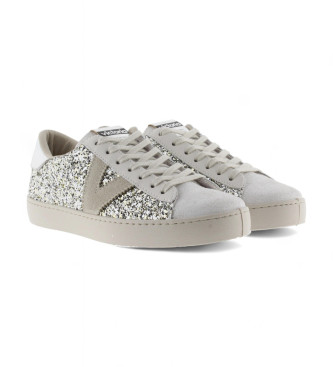 Victoria Scarpe da ginnastica Berlin con glitter argento