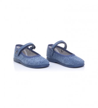 Victoria Zapatos de piel 102755 azul