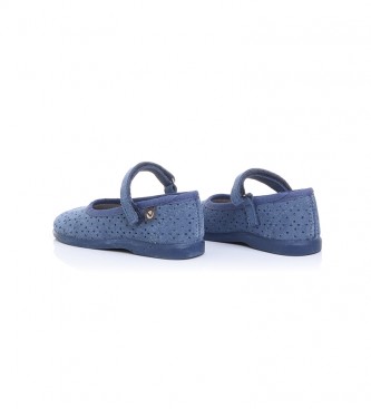 Victoria Sapatos de couro 102755 azul