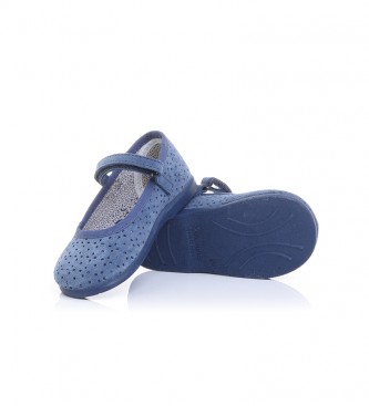 Victoria Zapatos de piel 102755 azul