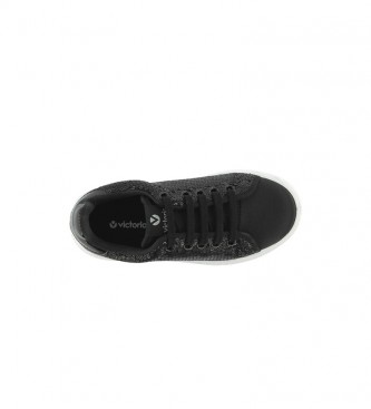 Victoria Utopie-Relief Schuhe aus schwarzem Leder