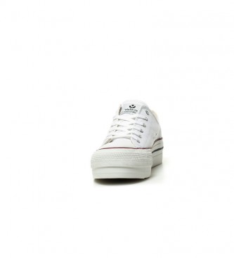 Victoria Scarpe stile basket bianco - Altezza plateau: 4 cm-