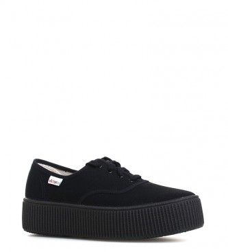 Victoria Sapatos pretos duplos - Altura da plataforma: 4cm
