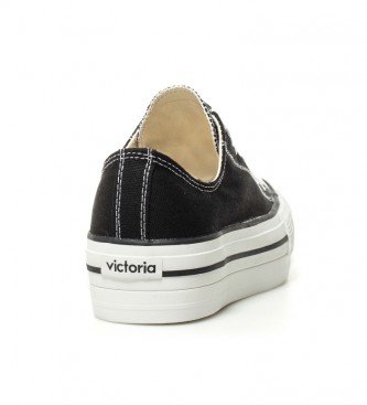 Victoria Zapatillas estilo basket negro -Altura plataforma: 4 cm-