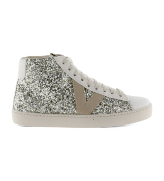 Victoria Berlin Shoes Silver Glitter Booties