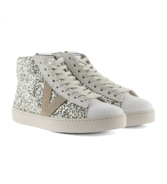 Victoria Berlin Shoes Silver Glitter Booties