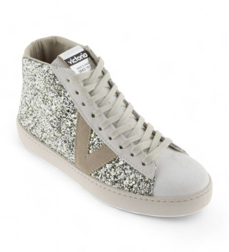 Victoria Berlin Shoes Silver Glitter Booties