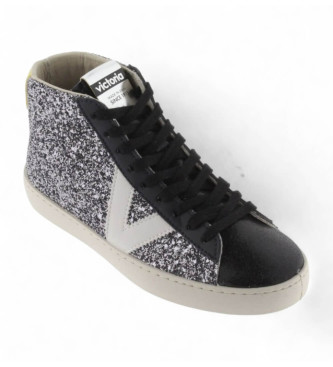 Victoria Berlin : chaussures  talon noires et brillantes