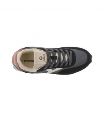 Victoria Skórzane buty Astro Nylon w kolorze czarnym