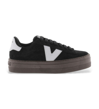 Victoria Barcelona Leder Sneakers schwarz