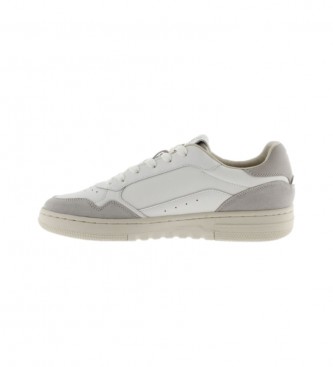 Victoria Sneaker C80 Retro Classic in pelle bianca e grigia