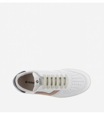 Victoria Leather sneakers Contrast white, brown