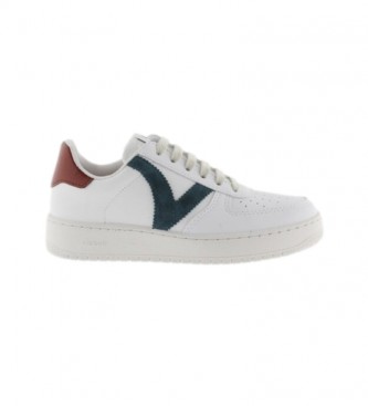 Victoria Leather sneakers Contrast white, green