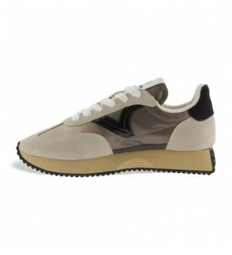 Victoria Cosmos beige leather trainers