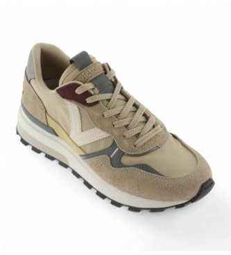 Victoria Sneaker Luna in pelle beige