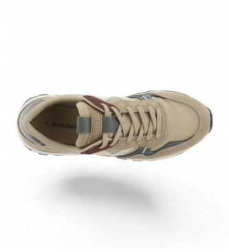 Victoria Sneaker Luna in pelle beige