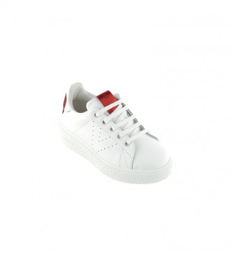 Victoria Utopia leather shoes white, red
