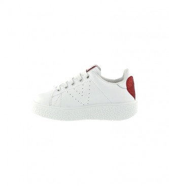 Victoria Utopia leather shoes white, red