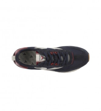 Victoria Skórzane buty sportowe Retro Jogger w kolorze granatowym
