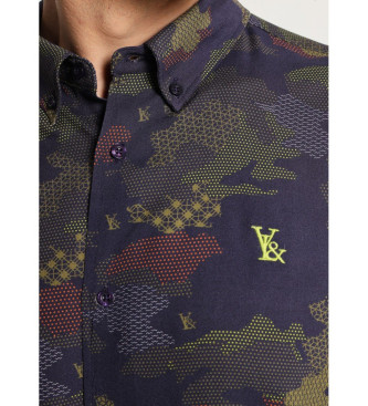 Victorio & Lucchino, V&L Camisa con estampado camuflaje marino