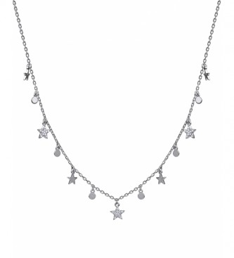 VIDAL & VIDAL Necklace Candy Silver stars zirconia and silver circles