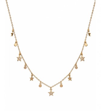 VIDAL & VIDAL Necklace Candy Silver stars zircons and circles gold plated