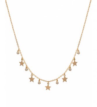 VIDAL & VIDAL Necklace Candy Silver smooth stars zirconia gold plated