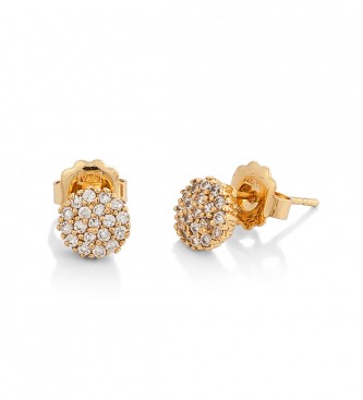 VIDAL & VIDAL Vidal & Vida earrings finished in 18 Kt gold 18 Kt gold plated zirconia set in gold