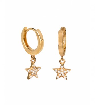 VIDAL & VIDAL Earrings Candy Silver star earrings gold plated zircons
