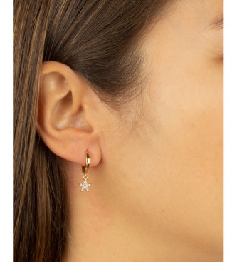 VIDAL & VIDAL Earrings Candy Silver star earrings gold plated zircons