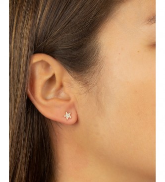 VIDAL & VIDAL Earrings Candy Silver star zircons gold plated