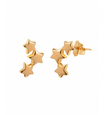VIDAL & VIDAL Earrings Candy Silver smooth stars gold plated