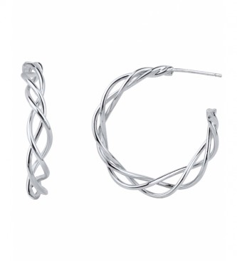 VIDAL & VIDAL Essentials Silver Interlocking Hoop Earrings