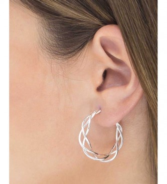 VIDAL & VIDAL Essentials Silver Interlocking Hoop Earrings