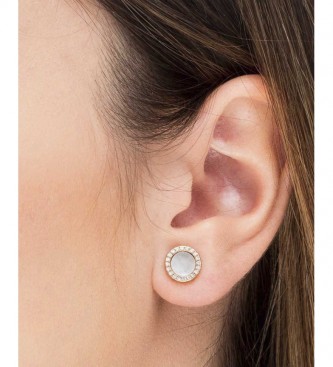 VIDAL & VIDAL Earrings Essentials mother pearl round earrings 18Ktes