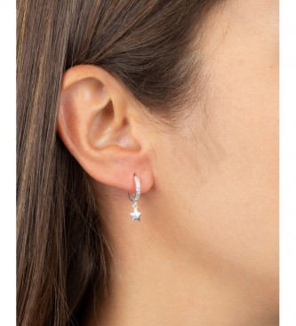 VIDAL & VIDAL Earrings Essentials Sterling Silver hoop earrings star zirconia silver plated