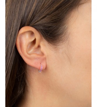 VIDAL & VIDAL Earrings Essentials Silver pink zirconia, silver plated