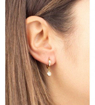 VIDAL & VIDAL Earrings large cubic zirconia 12x2mm gold 18Ktes