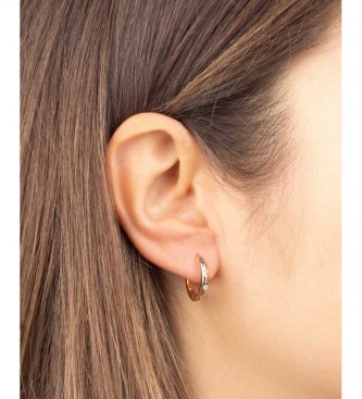 VIDAL & VIDAL Earrings Trendy zirconia dots 16mm gold 18Ktes