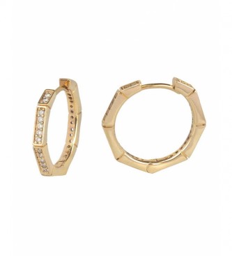 VIDAL & VIDAL Trendy earrings octagon hoop earrings 19mm gold 18Ktes