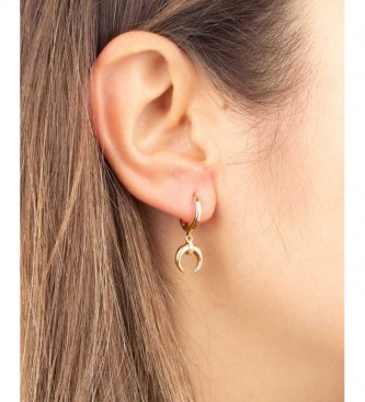 VIDAL & VIDAL Earrings Trendy Inverted Moon 12mm gold 18Kt.